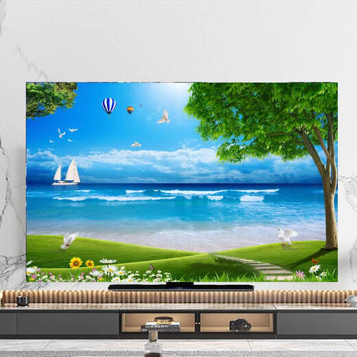 La nouvelle couverture de la poussière de Yusenyi Cover TV Cover Suncreen Tissu de 65 pouces Couverture de protection de 65 pouces suspendue Table d'écran incurvé B1391 MUSIQUE DOLPHIN 32 pouces 80 * 50cm