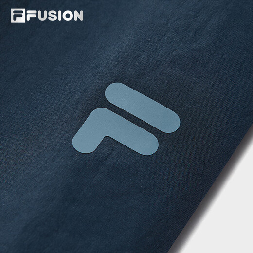 FILA FUSION斐乐潮牌梭织长裤女2025秋新款时尚宽松伞兵裤休闲裤 宝石深蓝-DB S 160/62A/S