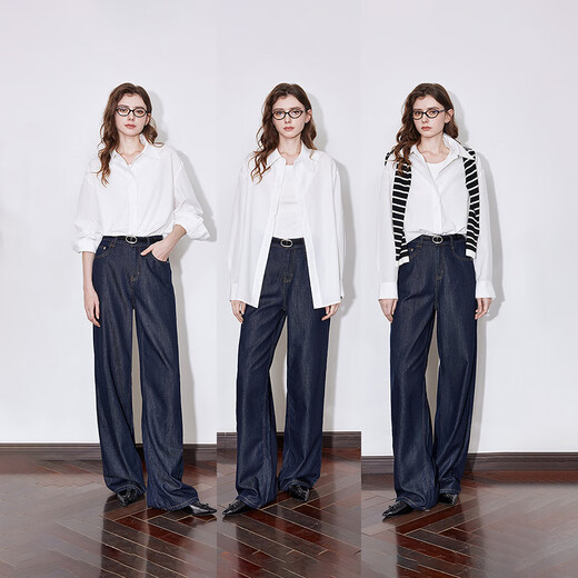 Chuyu trendy fashion shirt women's top 2025 dopamine high-end sense of age reduction and stylish commuting shirt white S