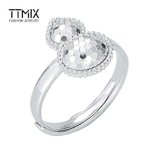 TTMIX gourd platinum ring for women pt950 platinum ring shiny honeycomb live ring for girlfriend 4.5-4.7g