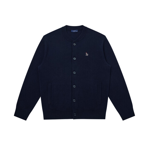 
HAZZYS men's clothing autumn and winter sweater jacket cotton/wool blend knitted cardigan men's ABYZD0CCX22 dark blue DN XL (180/100A 50)