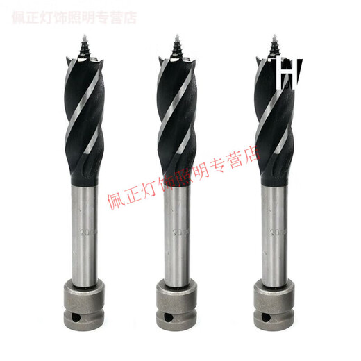 MieLanat MIELANAT electric wrench 18-turn woodworking 2 twist template drill bit high-speed steel 22 special electric board four-slot four-edged self-tapping drill 20mm sharp type