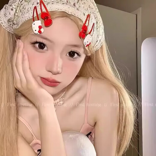 Welfare grab 10-piece set, cute hairpin set, sweet girly bangs clip, Japanese cartoon headwear combination, little princess hair accessories, welfare grab 1-piece set, random