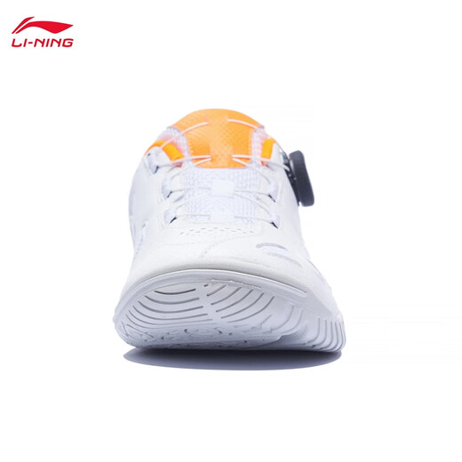 Li Ning table tennis shoes for men and women, Wang Chuqin same style, knob technology, national team table tennis professional training and competition shoes, standard white/fluorescent orange 001 43.5