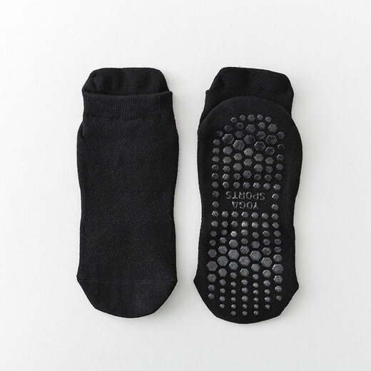 Return to Li OEM Spring and Summer Yoga Socks Cotton Non-Slip Silicone Indoor Fitness Pilates Socks for Women 3 Pairs Smoke Gray One Size 35-41