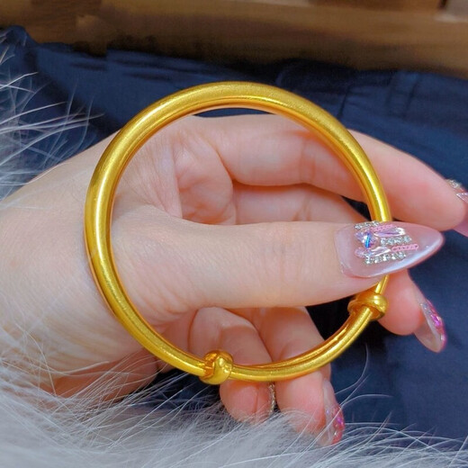 Authentic Fengxiang real gold 18K bracelet for women Hong Kong gold 18K baby's breath bracelet Valentine's Day gift for wife and mother 38g baby's breath bracelet (gives ring)