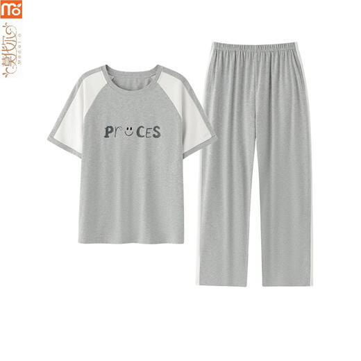 Pijama modal para mujeres en verano 2025 Nuevo pantalones de manga corta Estilo delgado coreano para usar ropa de hogar y9720 m (recomendado 75-95Jin [Jin equivale a 0.5 kg])