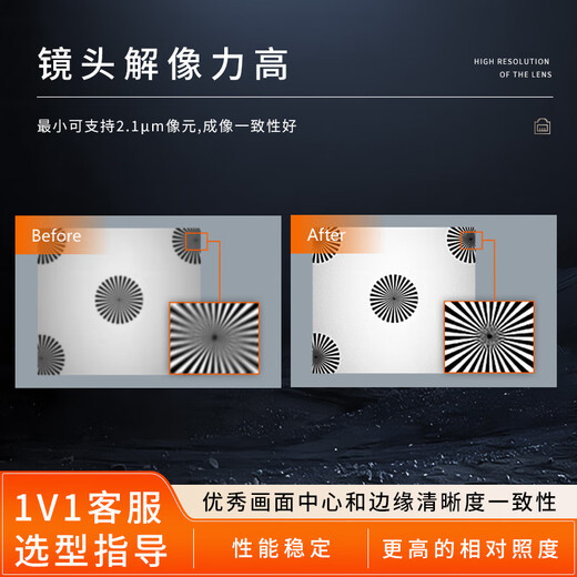 
Hikvision 25 million industrial camera high-definition lens KF-P series fixed-focus focal length 12mm-50mm image surface 1.2' MVL- KF3524M-25MP