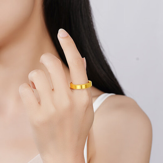 Handi gold silver-wrapped 999 ring 520 clock men and women 999 pure silver love couple ring girlfriend birthday gift No. 21