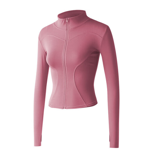 
[Comfortable and slim] Quick-drying tight yoga clothing slim sports jacket for women's fitness clothing yoga jacket white L