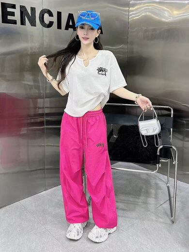 NRDCZ Top avec pantalon de travail pour femmes 2025 Nouveau Trew Dance Sports Costume à manches courtes T-shirt Square Dance Uniforme 3878 Black Pantal