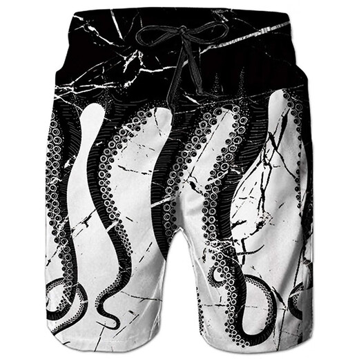 S.SOFEA2025 NUEVO MENOS PLAYA CASTRADES DE PLAYA DE MENORES Pantalones deportivos de gran tamaño personalización de patrones de pulpo 15786 S
