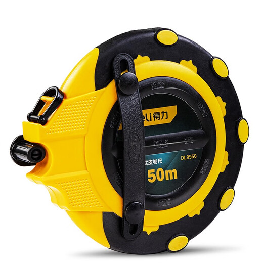 Wenzhi Deli Tools 3 times speed box leather tape measure bold fiber leather tape measure engineering soft tape measure DL9920 30 50 DL9930 Box leather tape measure triple speed 30mx1 Others