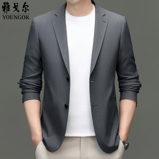 PDG Yageo Suit haut de gamme Men's Spring New Style Business Casual Small Stuss Jacket Couleur Couleur Single Top Veste Men 6630 Brown M 170