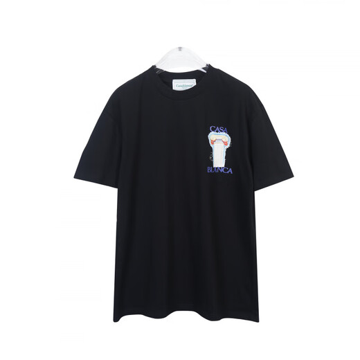 LEE KIDS25FW卡萨布兰卡夏季新款幻境之门印花男女休闲宽松短袖T恤潮 829黑色 S