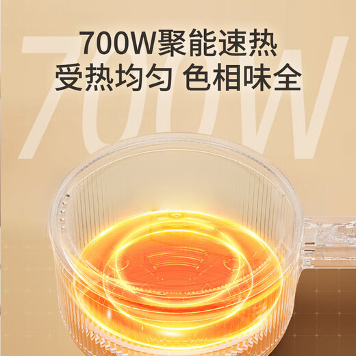 AUX electric cooking pot, instant noodle pot, dormitory small electric pot, electric steamer, student dormitory all-in-one instant noodle hot pot, 2.2L long handle multi-function pot DR213B with steamer