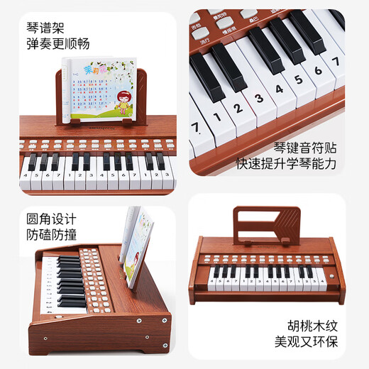 迪漫奇儿童钢琴玩具木质可弹奏迷你电子琴初学入门乐器男孩女孩生日礼物