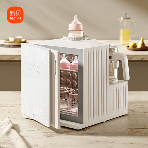 Gabinete de desinfección de botella uv uv, pecho de bebé, olla de temperatura constante, remojo de leche, tabla de alimentación tres en uno 8050