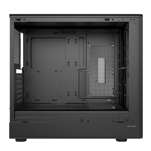 PowerTrain Zhenjie G1 black ATX chassis vertical glass side transparent desktop computer 360 water-cooled host shell graphics card length limit 420MM