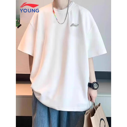 Li Ning quick-drying short-sleeved T-shirt for men and women the same style for commuting fitness sweat-absorbing and breathable running training casual outdoor sports top