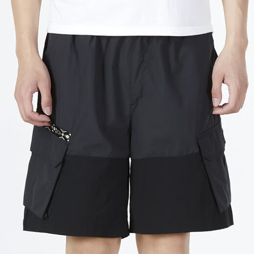 阿迪达斯（adidas）裤子男装 春夏季新款ins潮时尚梭织工装裤跑步训练健身短裤 HC9737/黑色 M 建议135-155斤