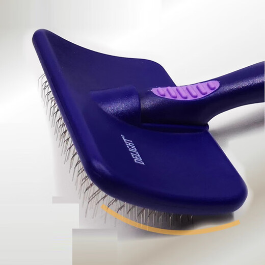 Ship's needle comb, hair comb, Maleficent dog comb, cat doll, floating hair removal and combing artifact, pet double purple star, small pet, Maleficent soft needle, small size 5Jin, Jin is equal to 0.5kg