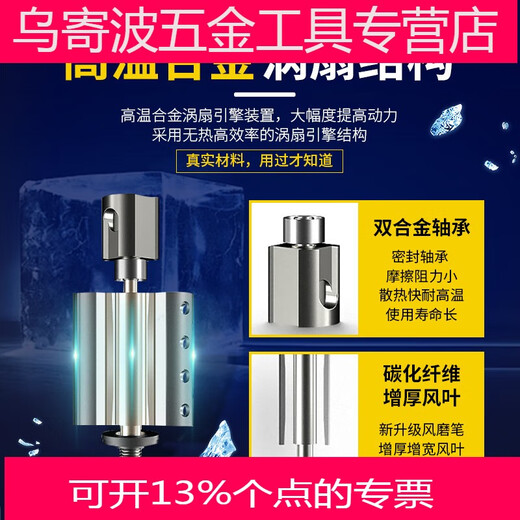 XMSJ*OZO气动打磨机气动风磨笔气磨机气动抛光机工业级风动打磨笔磨头 大扭力AZ-6626+打磨72件套三
