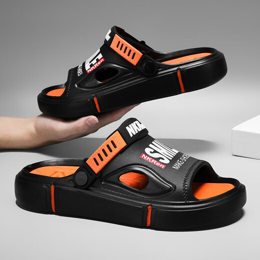 
Sandals men's 2025 new summer wear anti-slip anti-odor sports beach driving dual-purpose men's flip-flops men's black 41