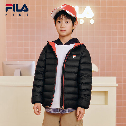 FILA Children's Clothing Cotton Feather 2025 Autumn New Lightweight Down Jacket for Boys and Girls, Thin Legend Blue-NV 150