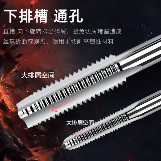 Fuji Imported HTD Fuji Brand Straight Slot Hand Screw Tap Metric Imperial SKS2 Screw Tap Three Pack -------The following are all metric threads-------