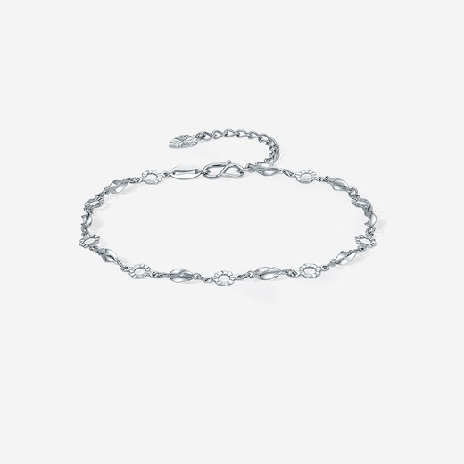 Saturday Fortune PT950 platinum bracelet for women, fashionable and simple platinum bracelet for girlfriend, 16+3cm-2.65g
