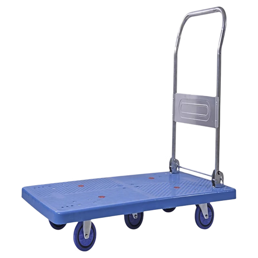 
Silent trolley with 5 wheels, flatbed truck, cargo, large wheels, folding household portable warehouse 13565 (load bearing 800 Jin [Jin equals 0.5 kg]) Super silent folding handrail