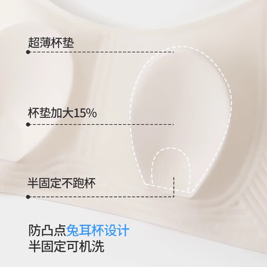 
Langsha large size fat mm underwear for women 2025 new traceless rabbit ear cup ice silk bra with pair of breasts large breasts showing small bra