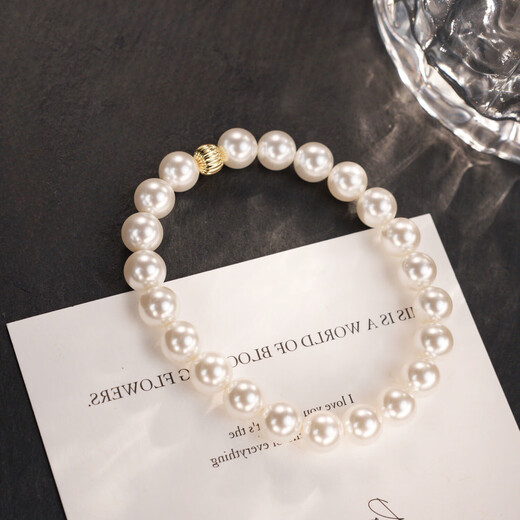 Die 1. Runde Shijia Pearl Armband Wassermelone Runde Perle Klassiker Einfaches Armband Geburtstagsgeschenk Nische High-End-Armband