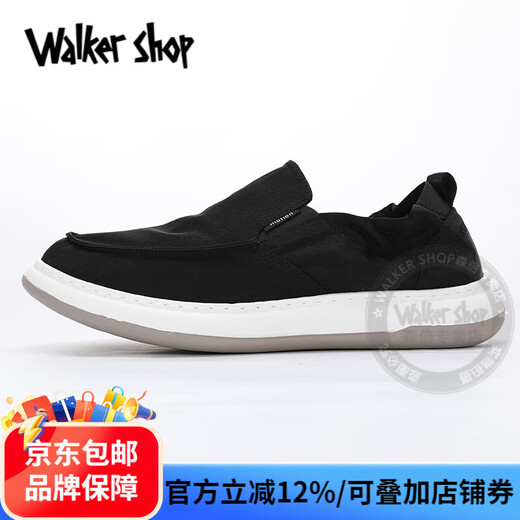 Walker Shop Shop Shoes para hombres 2025 Summer Nuevo SOFT SOLO SOLO UNA PISO ZAPATOS HOMBRES PLATIVOS ALAVENTA DE PATOR DE SELLA DE INA DEL ALGO DEL INA CALIENTE PARA MEN NEGRO 43 [Tamaño del zapato de cuero]