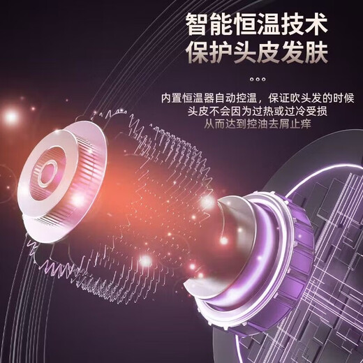 Hair dryer Xiaomi Ping replacement negative ion hair dryer household high-power quick-drying hair care dormitory students portable hot and cold air Haoyuebai
