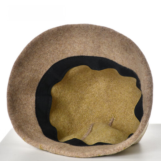 Kenmont 100% sheep wool woven plaid jacquard fisherman hat women's autumn and winter foldable ear protection warm basin hat km-9527