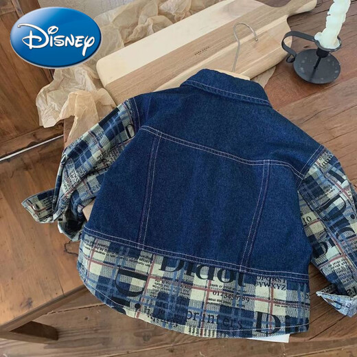 Veste de garçons Disney Spring and Automn Style 2025 Nouveau style Children's Boys's Automn Denim Veste pour enfants Vesailles Baby Boy Boy Automne Spring and Automne Plaid Denim Jacket 80
