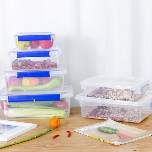 Yonghuan Rechteckige Lebensmittelqualität transparenter Plastik Frischwachtbox Küche Kühlschrank für Handelsbox Kimchi Storage Secret Chocolate Color Label 9928