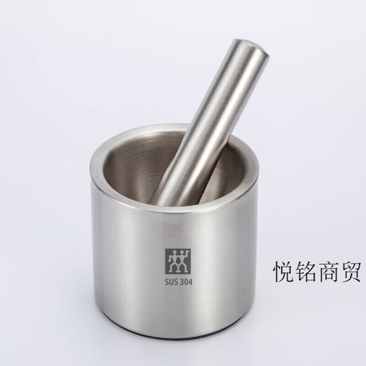 ZWILLING Zwilling 316 stainless steel thickened solid garlic pounder large stone mortar grinder bowl garlic pounder 304 pounding bowl