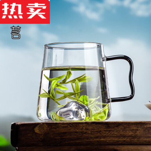Count Qiabei日本进口品质观山玻璃绿茶杯喝茶茶杯泡茶杯家用茶水杯个人档精致 9195登山杯 450ml 400mL(不含)-600mL(含)
