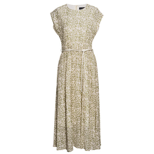 ROEYSHOUSE Luoyi temperament casual lace-up dress 2025 summer new elegant style waist-hugging large hem skirt 12250 color (delivery belt) 2XL