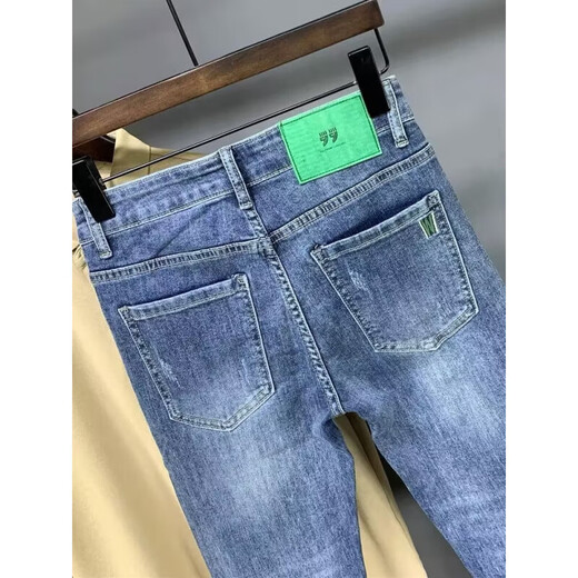 Benny Road Baleno Autumn mince jeans neuf points de neuf points marque tendance des pieds minces printemps et pantalon décontracté d'automne