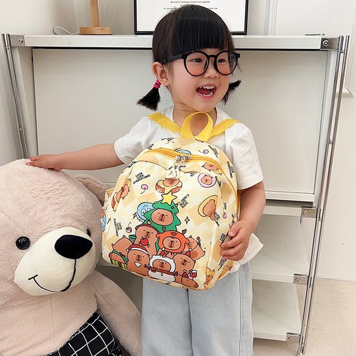 Sommerleichter Reise Baby süßer Rucksack Super heißes Kapibala Kindergarten Cartoon Girl Schoolbag Grün grün