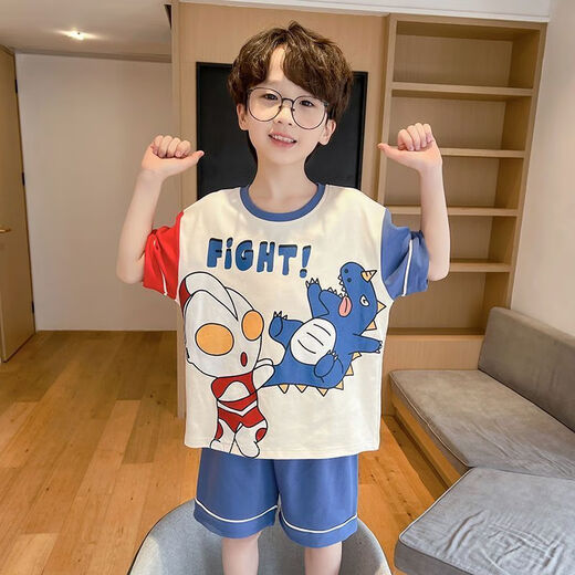 Disney Baby Children's Pyjamas Men's Summer Pure Cotton Coton court à manches courte à manches minces Mid-Large Childre