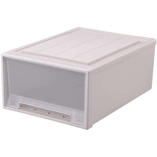 Vinoya Clothing Storage Box Plastic Storage Box Drawer Transparent Wardrobe Storage Box Underwear Storage Box Clothing Organizer C3523 Depth 45 Width 35 Height 23 Meter gray transparent one-pack