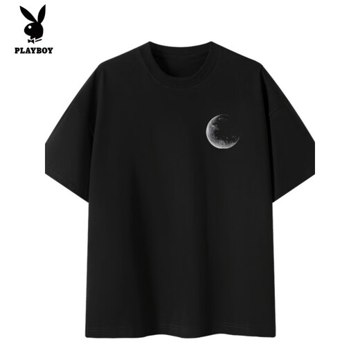 Playboy (Playboy) Nouveau t-shirt à manches courtes en coton pur pour hommes T-shirt de mode de mode décontracté en été 759 Pure Coton White S 90-110Jin [Jin est égal à 0,5 kg]