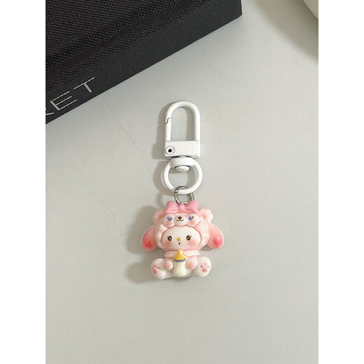 MAAF 9 [9764 people have purchased] Cute cartoon head cover animal girl mobile phone small pendant new style gift accessories hanging decoration best friend accessories bag keychain gasket lanyard Xiaodong [single-piece] Bear pink KT meow (pendant type)