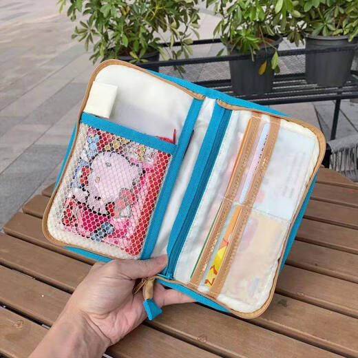 咏幻日系psport姆明可爱旅行护照夹保护套钱包一体登机牌证件收纳包 可爱姆明 可放2本护照