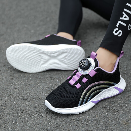Offizielle Website für Mädchen Sportschuhe 2024 Frühlings- und Herbst -Single -Schuhe vielseitige Atmungsmasch